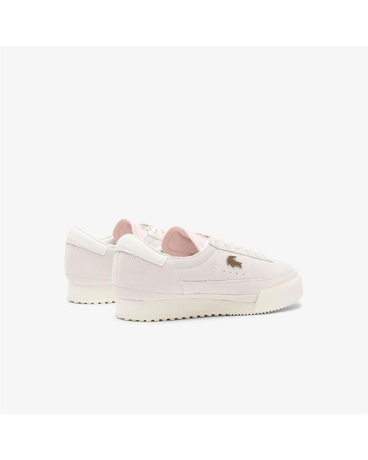 Lacoste White Aura Suede Sneakers