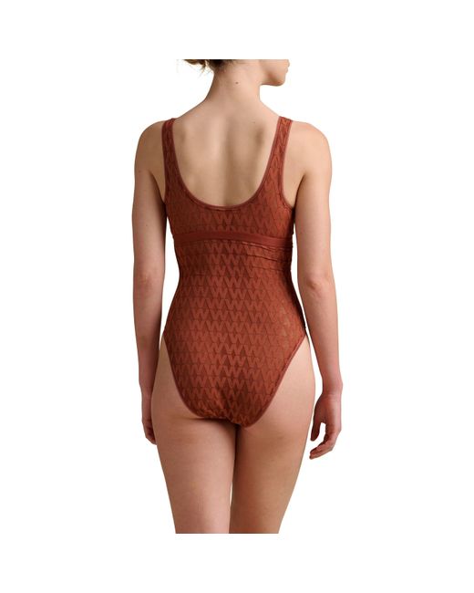 Wolford Red Net Logo Bodysuit