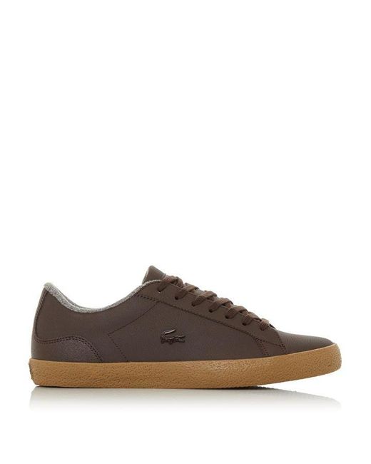 Lacoste Brown Lerond 319 Vulc Croco Pin Trainers for men