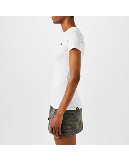 The North Face White Simple Dome Regular Fit T-Shirt
