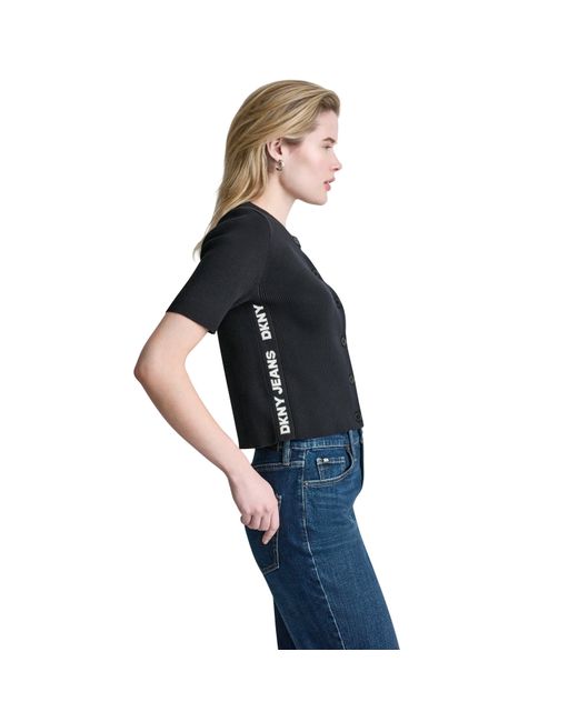 DKNY Black Knitted Top
