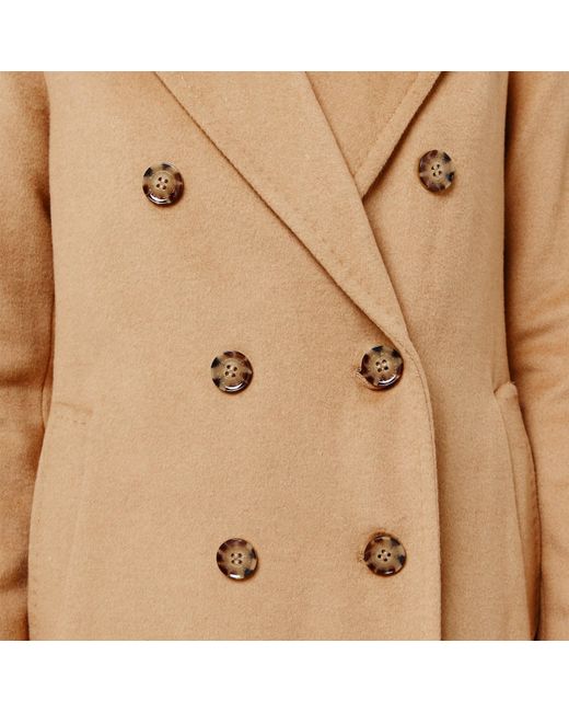 Donna Karan Natural Dkaran Double Breasted Overcoat