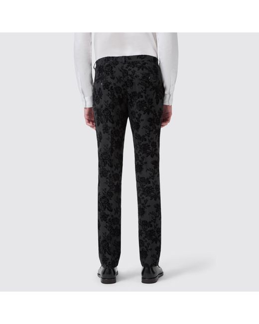 Twisted Tailor Black Fleet Skinny Fit Trousers for men