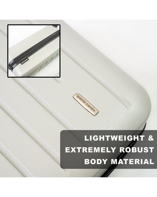 Pierre Cardin Metallic Voyager Hard Shell Cabin Case Flight Bag Luggage