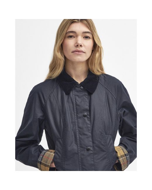 Barbour Blue Beadnell Wax Jacket