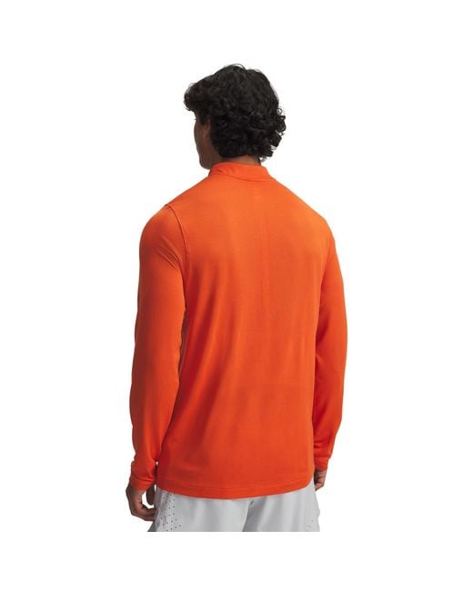 Under Armour Orange Rush Long-Sleeve Performance Gym Top for men