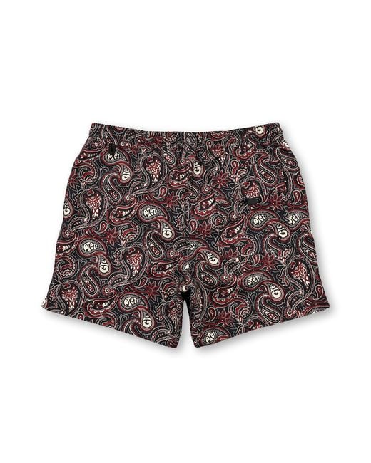 Pretty Green Black Paisley Swim Shorts for men