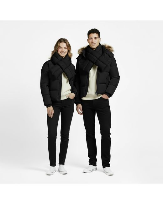 Jack Wills Black Jw Puffer Scarf 44