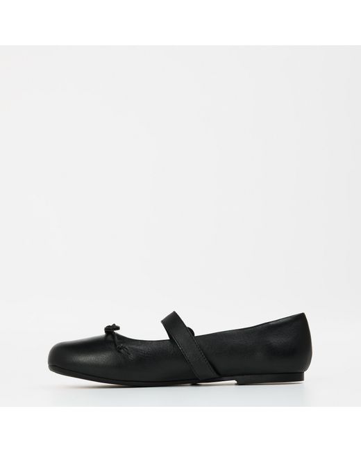 Love Moschino Black Buckle Ballet Pumps