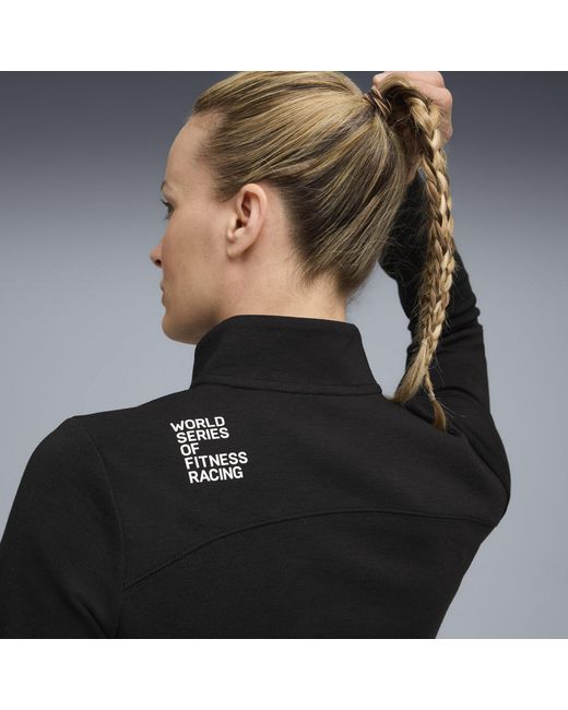 PUMA Black Hyrox Long-Sleeve Performance Gym Top