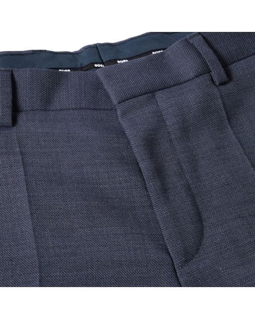 Boss Blue Straight Leg Trousers for men