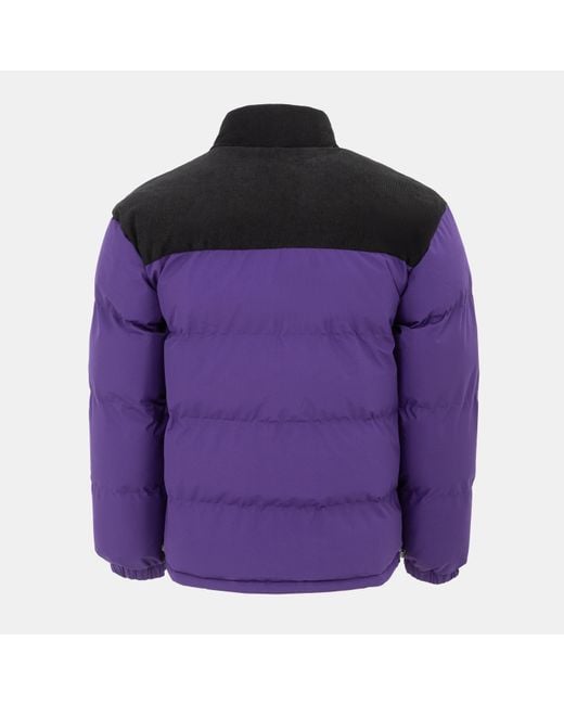 Firetrap Purple Full Zip Funnel Neck Long Sleeve Puffer Jacket for men