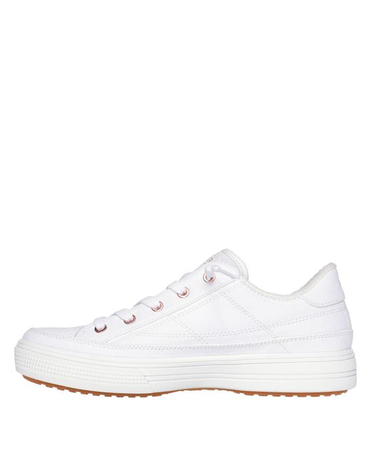 Skechers White Arch Fit Arcade-Meet Ya There Canvas Trainers