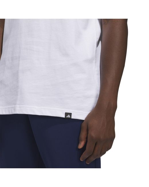 Adidas White Graphic Logo T-Shirt for men