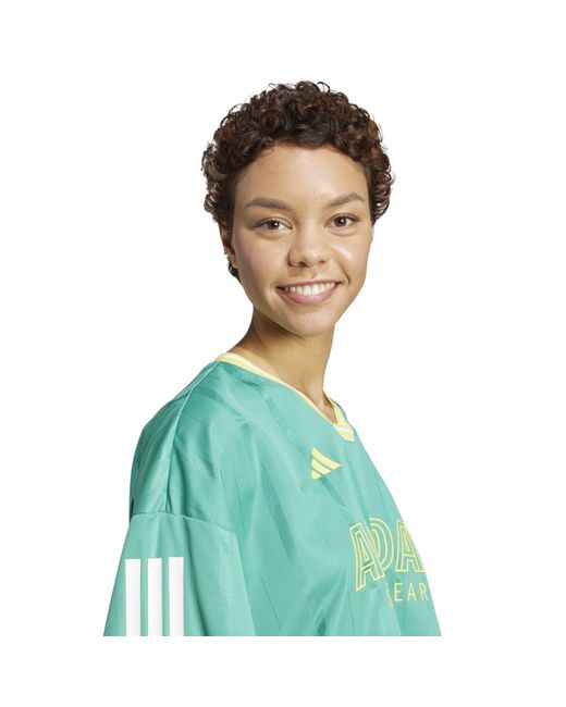Adidas Green Tiro Cropped T-Shirt Crop Top