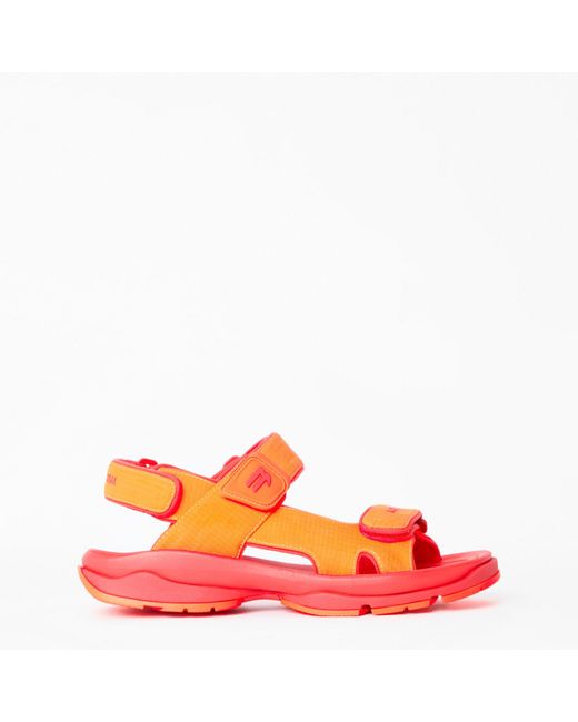 Balenciaga Red Flat Sandals for men