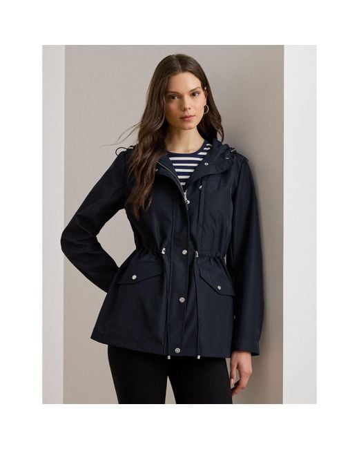 Ralph Lauren Blue Water-Resistant Adjustable Rain Anorak