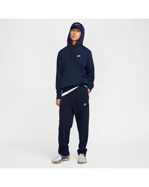 Nike Blue Sportswear Club Knit Open-Hem Pants for men