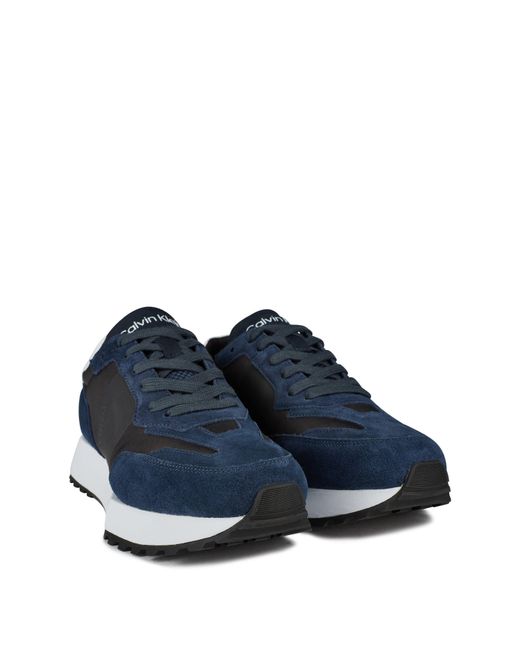 Calvin Klein Blue Suede Trainers for men