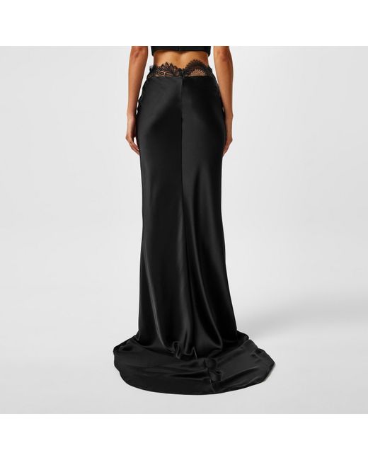 David Koma Black Lace Maxi Skirt