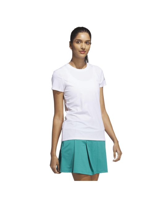 Adidas White W Ultt Short Sleeve Performance Polo Shirt