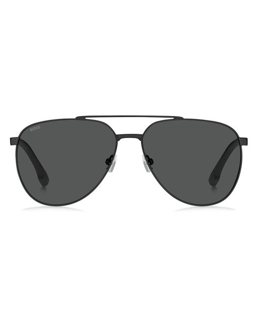 Boss Black Pilot Round Sunglasses for men