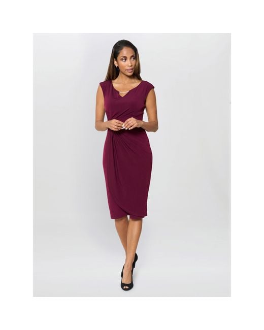 Gina Bacconi Red Helen Wrap Dress