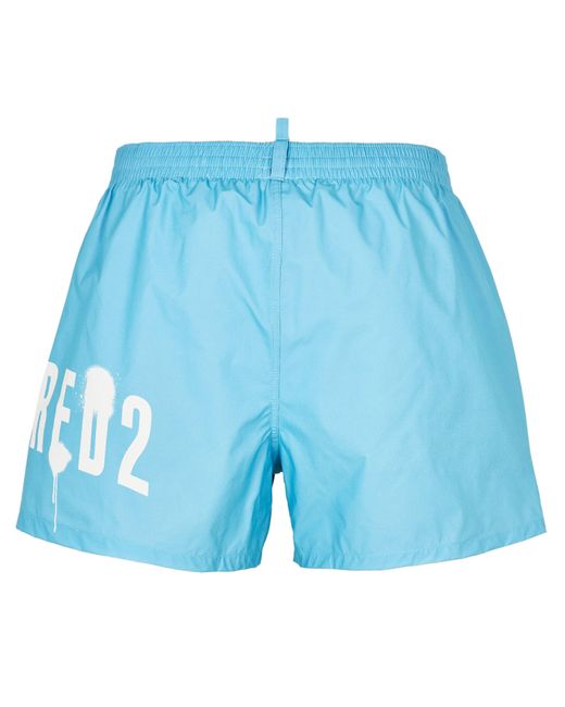 DSquared² Blue Dsq Spray Swim Shorts for men