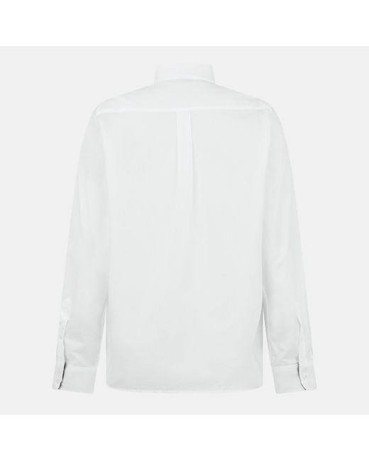 Aquascutum White Long Sleeve Tailored Fit Shirt for men