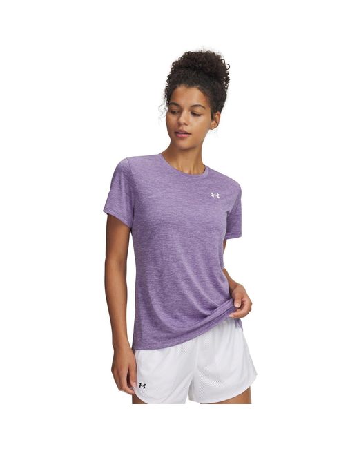 Under Armour Purple Tech Twist Short Sleeve Luxe