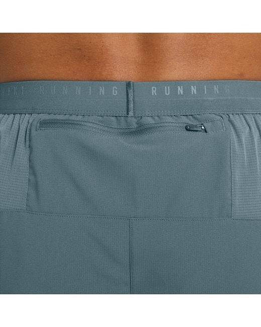 Nike Blue Stride 5In Performance Shorts for men