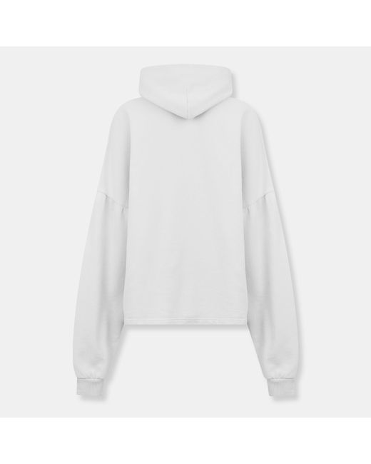 Balenciaga White Pull Over Relaxed Fit Hoodie