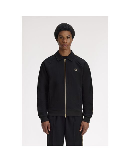 Fred Perry Black Tracksuit Top for men