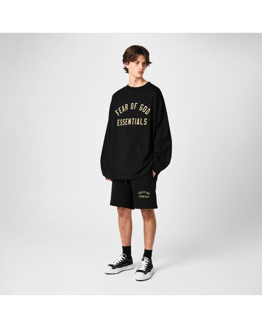 Fear Of God Black Jersey Long Sleeve Tee for men