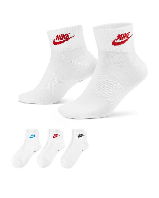 Nike White Everyday Essential Ankle Socks (3 Pairs)