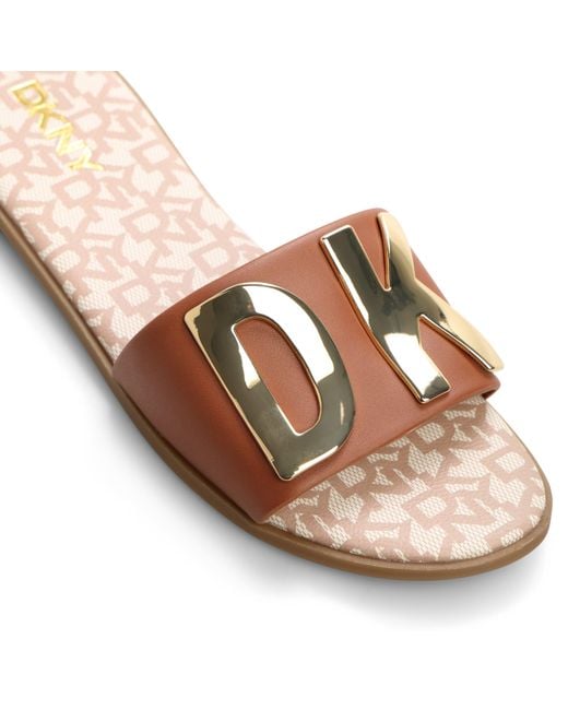 DKNY Brown Wanda 2 Flat Sandal