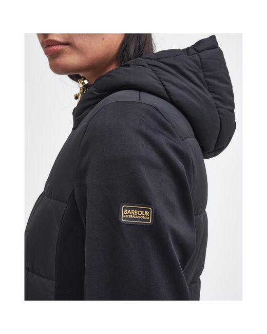 Barbour Blue Bondar Quilted Hooded Hybrid Jacket