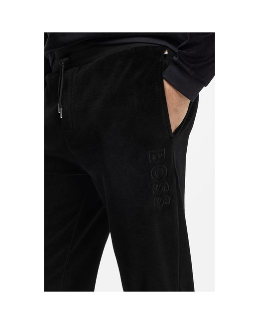 Boss Black Hugo Velour Pants 10275198 01 for men