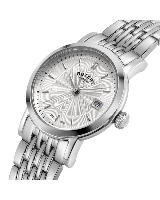 Rotary Metallic Ladies Heritage Ss Bracelet Watch