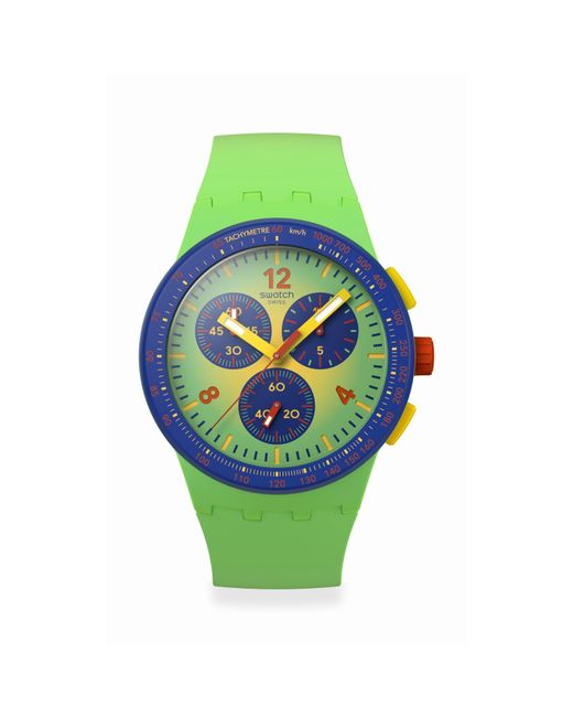Swatch Green Adults Analogue Quartz Watch