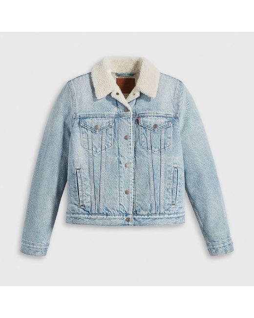 Levi's Blue Original Trucker Sherpa Jacket