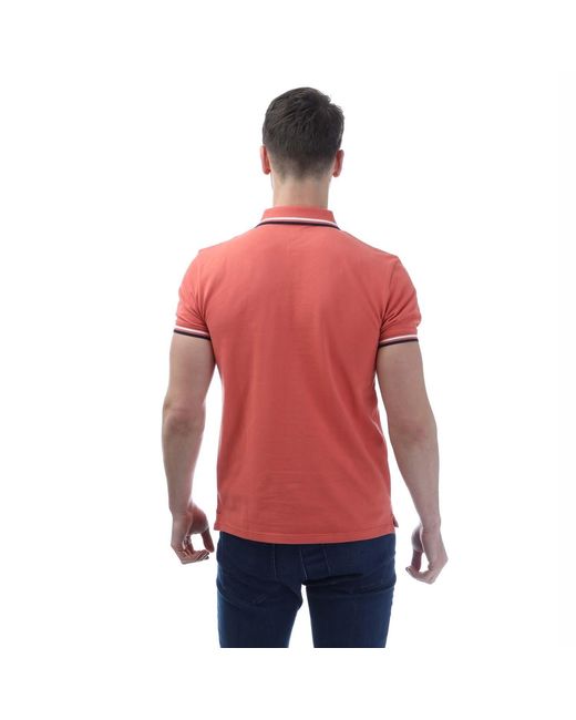 Timberland Red Oyster River Chest Logo Polo Shirt for men