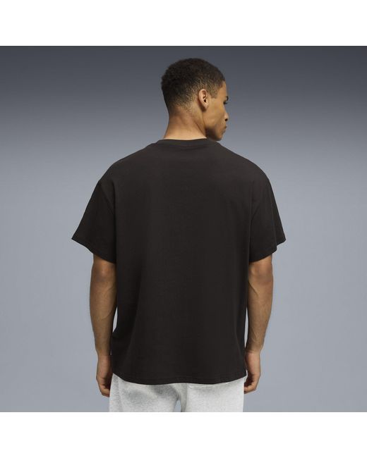 PUMA Black Hooptopia Break Fast Short Sleeve Performance T-Shirt for men