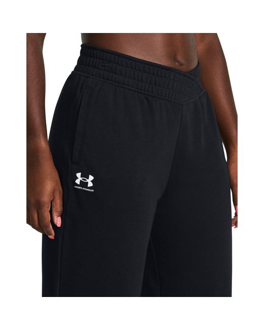 Under Armour Blue Ua Rival Terry Crop Wide Leg Tracksuit Bottom