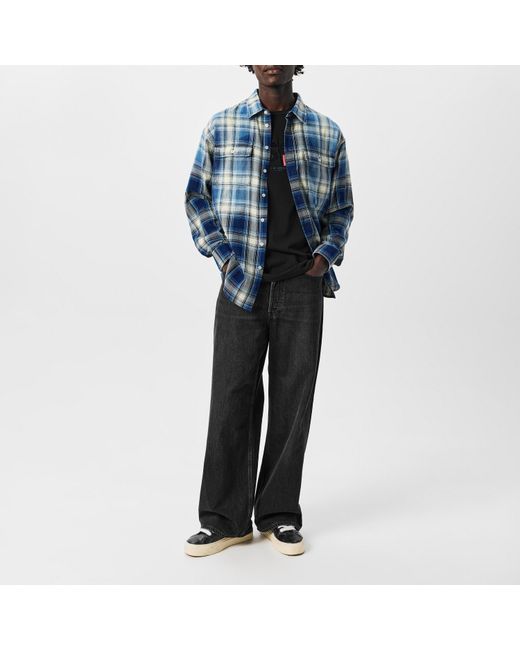 DSquared² Blue Checkered Cotton Shirt for men