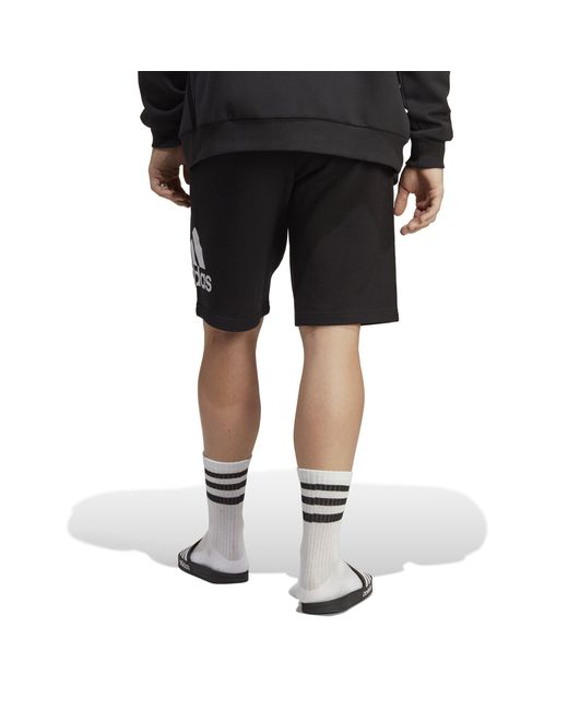 Adidas Black Big Logo French Terry Shorts for men