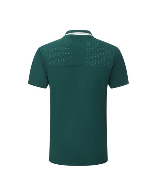 Slazenger 1881 Green Tennis Short Sleeve Performance Polo Shirt for men