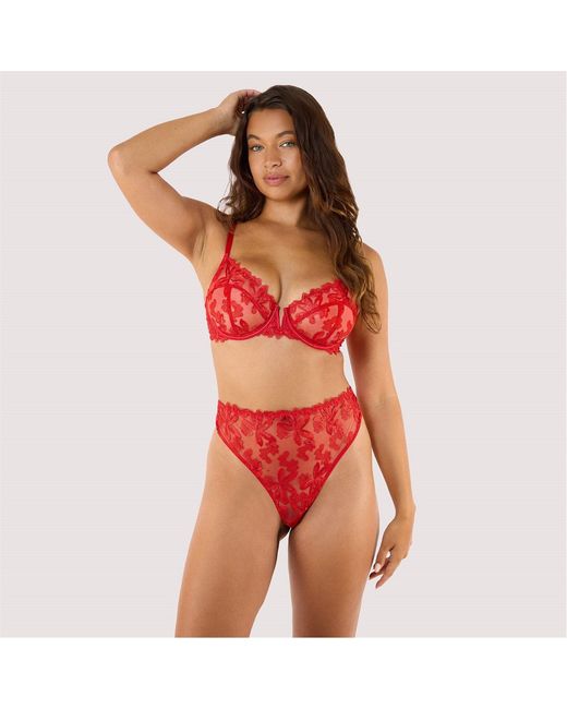 Playful Promises Pink Eva Graphic Embroidery High Waist Thong