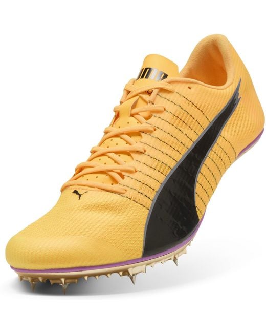 PUMA Yellow Evospeed Brush 6 Track Running Spikes for men