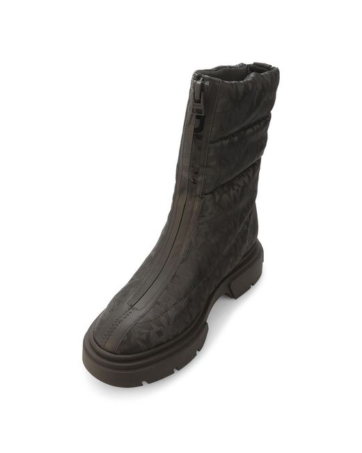 DKNY Black Fiza Zip Up Winter Boots